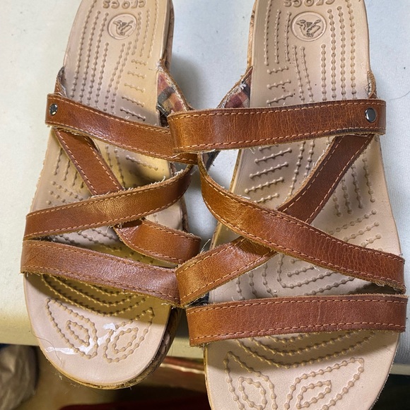 GUC Crocs brand wedge style slide-on sandals - Picture 1 of 7